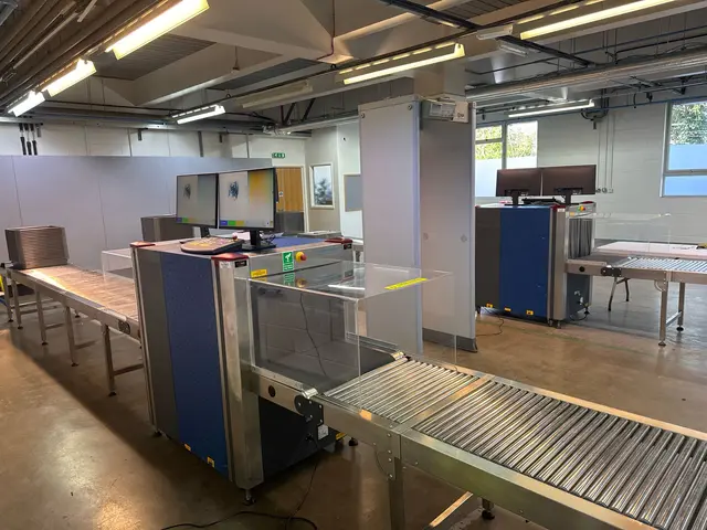 Security screening equipment on display