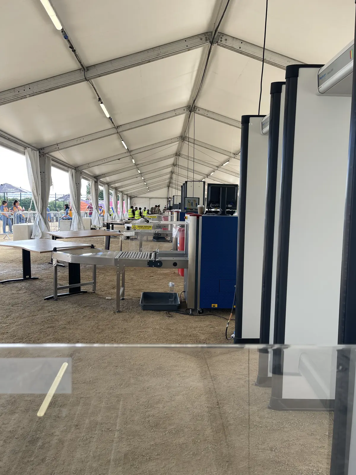 Rows of X-ray screening lanes installed by RedteQ for the Birmingham 2022 Commonwealth Games