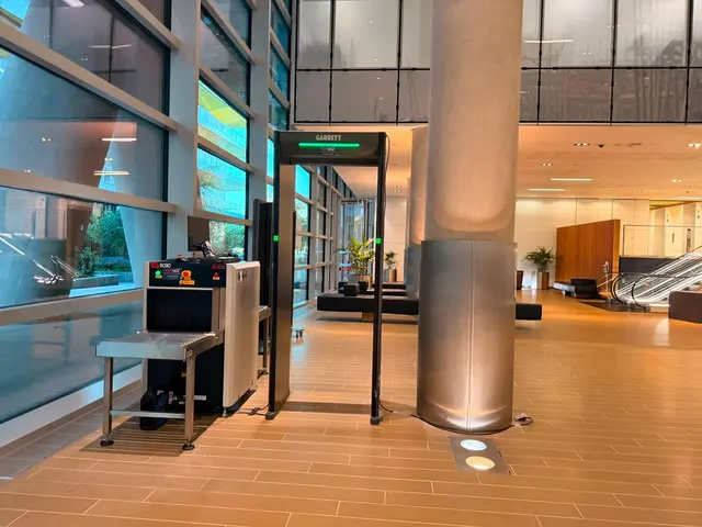 Garrett Paragon walk-through metal detector deployed by RedteQ at a London venue
